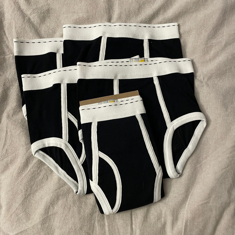 Tiger Briefs Kids 10-12 Black 5 Pack Cotton Underwear NEW